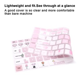 MMDW English Silicone Keyboard Cover for HP 2020 2019 2018 for HP 14" Laptop/for HP Pavilion X360 14M-BA 14M-CD 14M-DH 14-BF 14-cm 14-CF 14-DF 14-DK 14-DS 14-DQ Series,Princess