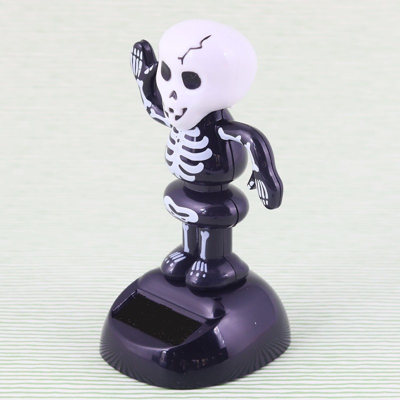 Freak Scene Solar Bobble Figure - Skeleton 2 - Black