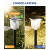 Super Bright Solar Outdoor Lights for Pathway Powered 2 Pack,Adjustable