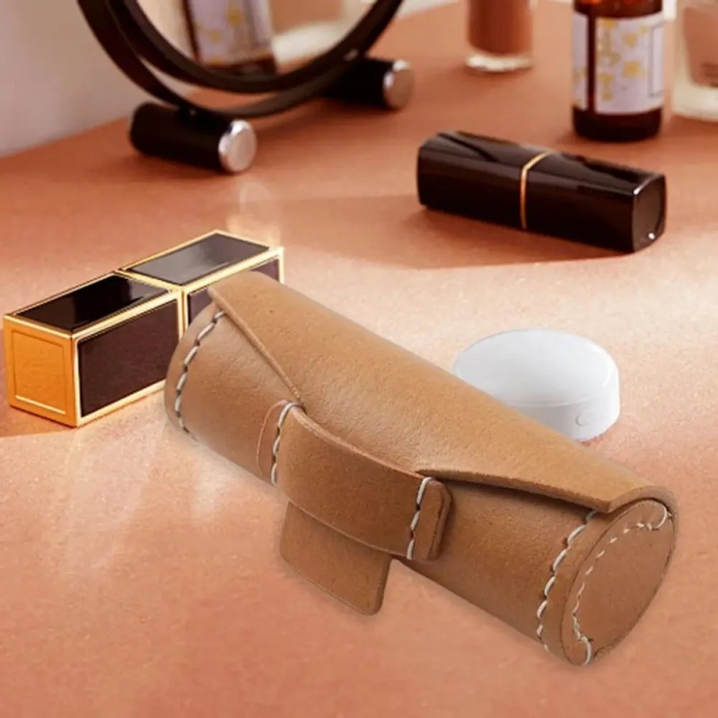 Mini Bolso Para Labial Porta Labiales Estuche De Marrón