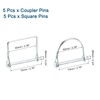 Sourcing Map 10Pcs Carbon Steel Silver Blue Coupler Pin, 0.24"