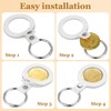 guduling 2 Pcs Coin Holder Keychains,Quarter Holder Keychain,Leather Quarter Keychain,Waterproof