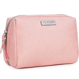 Narwey Small Makeup Bag for Purse Travel Makeup Pouch Mini Cosmetic Bag for Women (Small, Pink)