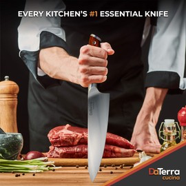 DaTerra Cucina Chef Knife - 8 Inch | Eisenrose - Sharp German Steel - Professional Kitchen Knives