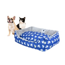 Petique Anchor's Away Reversible Pet Bed, Blue, Small