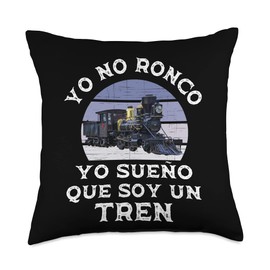 Ropa Para Amantes Del Tren para Adultos y Niños Yo No Ronco Sueño Que Soy Un para Amantes del Tren Throw Pillow, 18x18, Multicolor