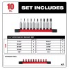 Milwaukee 48-22-9540 1/4" Drive Hex Bit Socket Set - 10