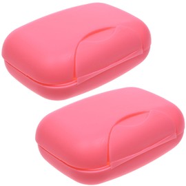 Inovat Haiker 2 Piezas de plástico jabonera Caja contenedor casa al Aire última intervensión Senderismo Camping Viaje, Rosado, 1