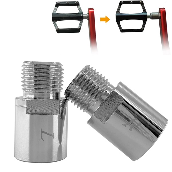 Bike Pedal Extenders, FIPASEN 1 Pair Chrome-Molybdenum Steel Bicycle Pedal