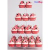 YestBuy 4 Tier Acrylic Cupcake Stand with Base, Premium Cupcake