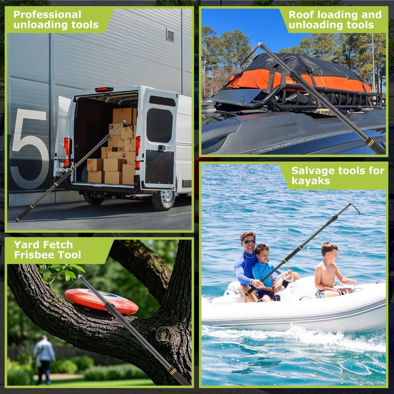 Truck Cargo Grabber, Telescoping Pickup Truck Bed Retriever Tool Black