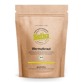 Wormwood Tea Organic 100 g – Wormwood Tea – Artemisia Absinthium – 100% Pure – Bottled and Controlled in Germany Biotiva