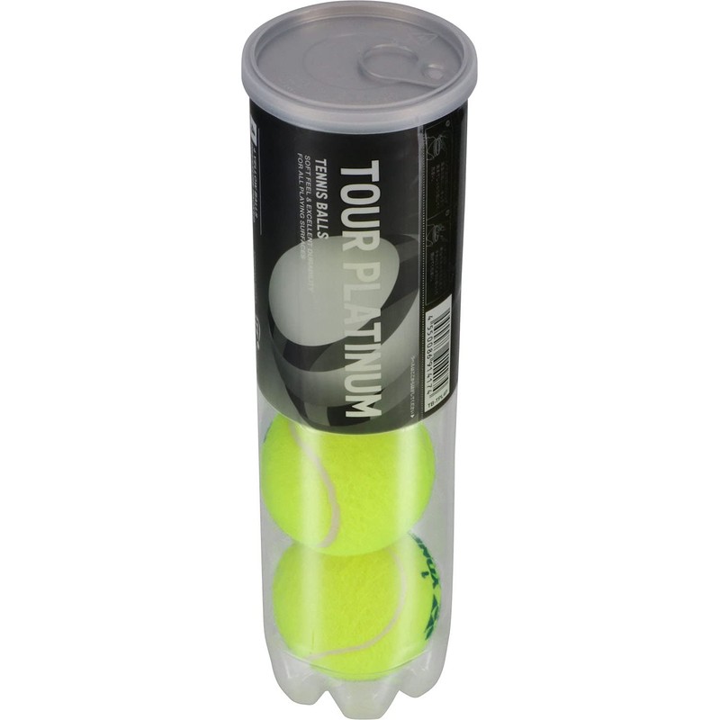 YONEX TB-TPL4 Tennis Balls, Tour Platinum, 4 Balls, 1 Can,