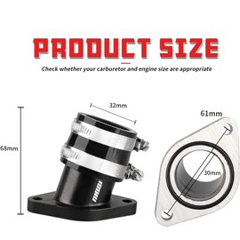 NIBBI Motorcycle Intake Manifold Carburetor Boot Joints,Intake Manifold Air Joint Boot Connector For Motorcross Dirt Bike
