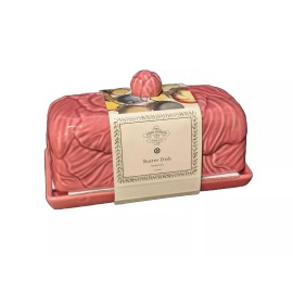 John Derian Stoneware Cabbage Butter Dish Pink John Derian For Target 2024 NWT- IN HAND