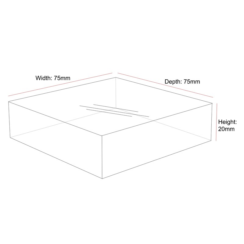 Solid Clear Acrylic Block - Decorative Pedestal, Plinth, Riser for