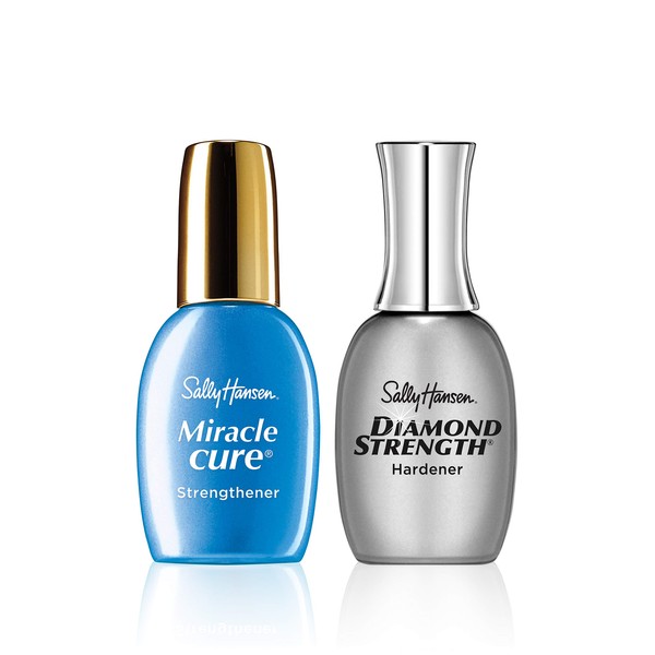 Sally Hansen Diamond Strength Instant Nail Hardener and Miracle Cure Nail Kit, Value Pack