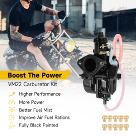 HIAORS VM22 26mm Carburetor Exhaust Pipe Muffler Jet Kit for Predator 212cc 196cc 224cc 6.5HP Coleman CT200U BT200X Baja Warrior MB200 GX160 OHV Clone Engine Mini Bike KT196 Go Kart Performance Parts