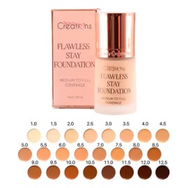 Base De Maquillaje Líquida Flawless Stay Foundation Beauty Creations Acabado Natural Tono FS3.0