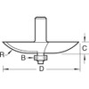 Trend CraftPro Panel Raiser Router Cutter Bit, 1/2 Inch Shank,