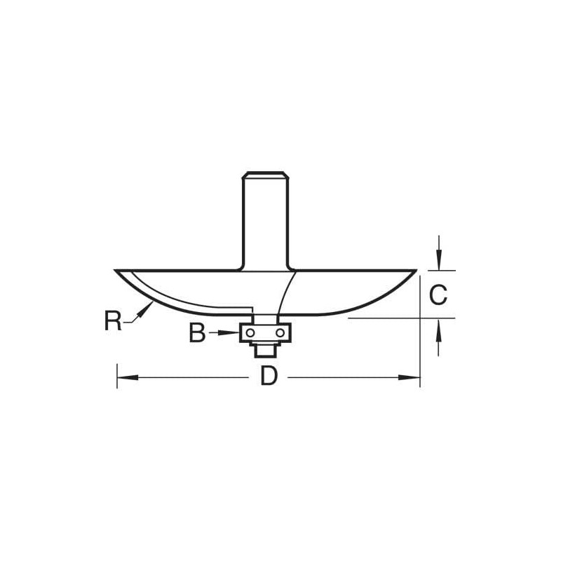 Trend CraftPro Panel Raiser Router Cutter Bit, 1/2 Inch Shank,
