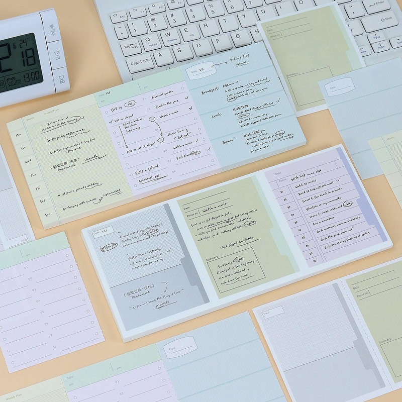 Koqye 3 in 1 Note Pads, Tear-Apart Memo Pad -