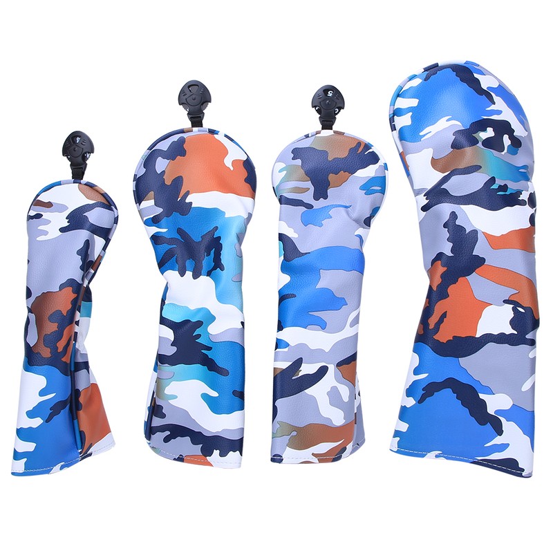 4PCS PU Leather Camouflage Waterproof Thicken Lining Golf Putter Head