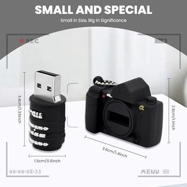 Memoria USB 2.0 con Diseño de Dibujos Animados, Memory Stick, Camera Black, 32 GB