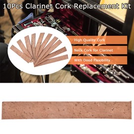 10pcs Clarinet Cork Repair Kit,Bass Clarinet Cork Cork Clarinet Neck Joint Repair Accessories Instrument Corks Kits Clarinet Woodwind Instrument Pads