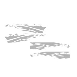 HAIORD (4PCS) Striped Truck Sticker Bed Mud Splash Kit Racing Striped Rear Lathe Decal Vinyl Trim Accessories Waterproof Door Body Side Decal Trim for Truck Pickup SUV Vehicles (Gray)