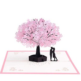 3D Christmas Cards Pop Up Greeting Holiday Cards Gifts for Xmas/New Year/Birthday Card, Tree Card, Nature Card (Couple tree)