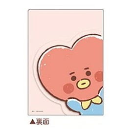Kamio Japan BT21 015104 Die Cut Pocket 3 Index Clear File TATA LINE FRIENDS