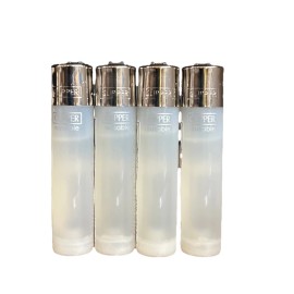Clipper Clear Clipper Lighters 4 Pack Refillable Translucent Full Size - See Through