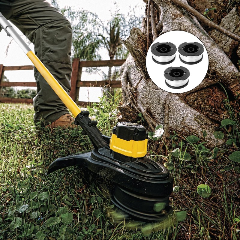 3 Pcs Strimmer Spool, Grass Trimmer Wire, Compatible with Black