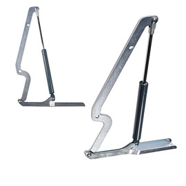 2PC Gas Strut Lid Hinge Support for Keter Deck Boxes Compatible with Keter Borneo 416L Brushwood 454L Brightwood 454 L Sumatra 511L Westwood 570L Rockwood 570L Storage Box Hinges, Replacement SOP Pist