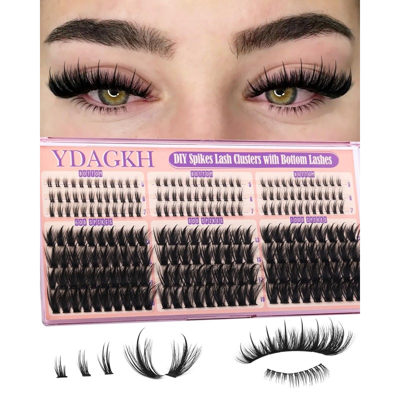 Spiky Lash Clusters 60D 80D 100D Volume Eyelash Cluster Spikes