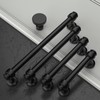 Amerdeco 10 Pack Matte Black Cabinet Pulls 3 Inch Hole