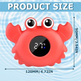 Nizirioo Baby Bath Thermometer, Digital Thermometer: Digital Thermometer for Bathtub with LED Warning Light, Temperature Warning Function for Playing in the Bath and Safe Bathing for Boys and Girls