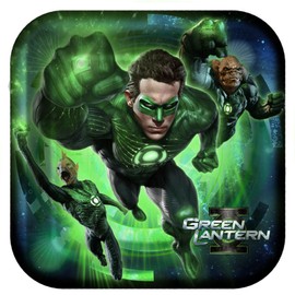 Green Lantern Party 9" Lunch/Dinner Plates
