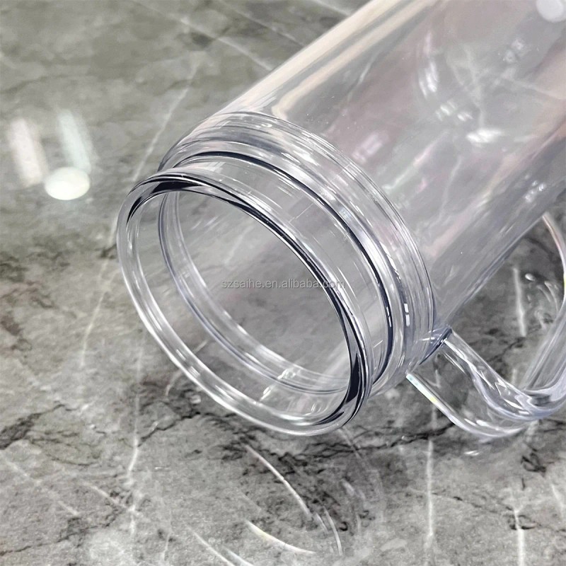 16oz/20oz Pre-drilled Plastic Snow Globe Bottle with Clear Colourful Lid