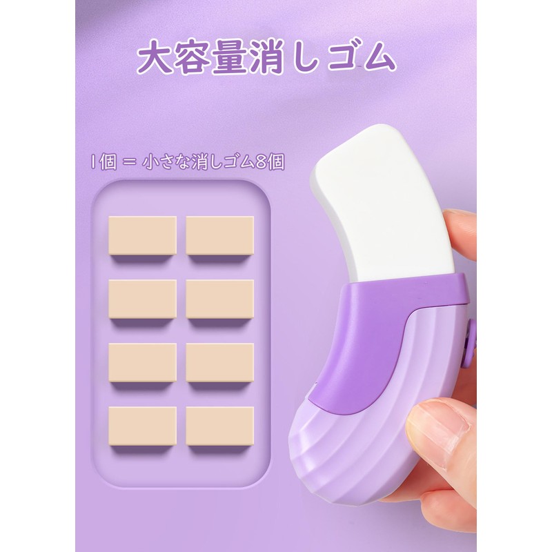 Refoiner Eraser, Elementary School Students, Erasable Stick, Cute, Pen Shape,