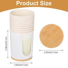 ElevateTech Bathroom Cup Dispenser, Disposable Mouthwash Cup Holder Plastic Paper Cup Holder Bathroom Essential Accessories for Bathroom Kitchen Dining Room Countertop Cotton Pad Holder