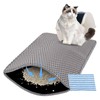 Grey Foldable Cat Litter Mat, 60 x 45 cm, Honeycomb