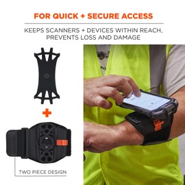 Ergodyne Squids 5545 Armband, Wristband Scanner Mount, Adjustable to Fit Phones, Scanners, Mobile Computers, PDA