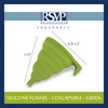 RSVP International Silicone Funnel Collapsible, Dishwasher Safe, 5.25x4.25x5.75" Fully Extended,