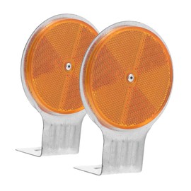 Gatuida 2pcs High Visibility Reflective Driveway Markers Plastic Reflectors for Traffic Safety Parking Pavement Use Easy Installation for Nighttime Visibility