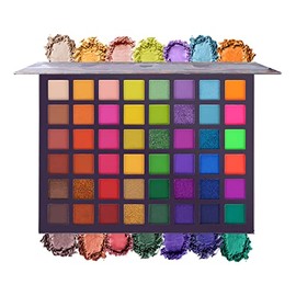 UCANBE EXOTIC FLAVORS Lidschatten Palette Professional Makeup Shadow Palette 48 FarbtÃ¶ne Matt Schimmer Glitzer Lidschatten hochpigmentierte Augenschatten Kosmetische