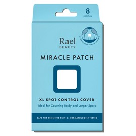 Rael Pimple Patches, Miracle XL Spot Control Cover - Hydrocolloid Acne Pimple Patch for Face, Zits & Blemish, Back and Body, Korean Skin Care (8 Count)
