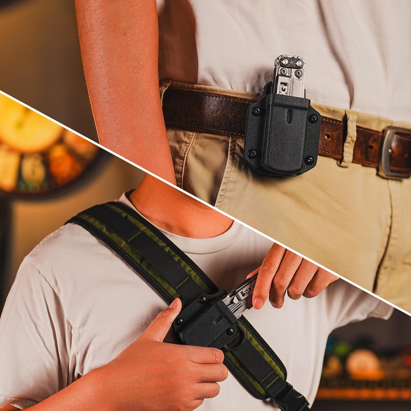TACTICAL GEEK TX3 Multi-Tool Sheath, Adjustable Thickness Multi-Tool Holster with