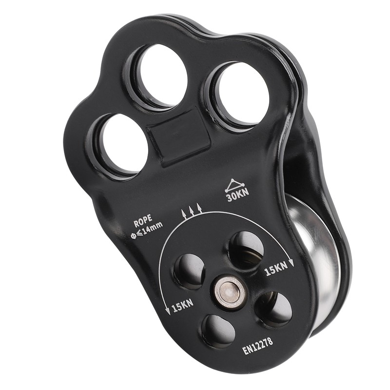 30KN Hitch Climber Pulley Rescue Equipment Dual Bearing for Rigging